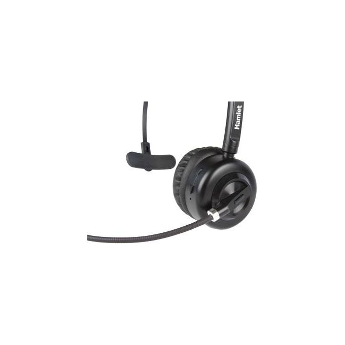 Hamlet B09NM5C56L BTM-CUFFIA PRO Auricolare Wireless Monofonico Bluetooth con Microfono e Dock di Ricarica colore Nero