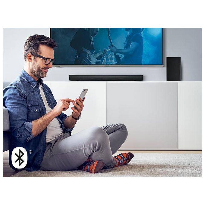 Panasonic SC-HTB150EGK Soundbar 2.1 Canali con Subwoofer Wireless 100W HDMI ARC Bluetooth 5.0 Bass Reflex colore Nero