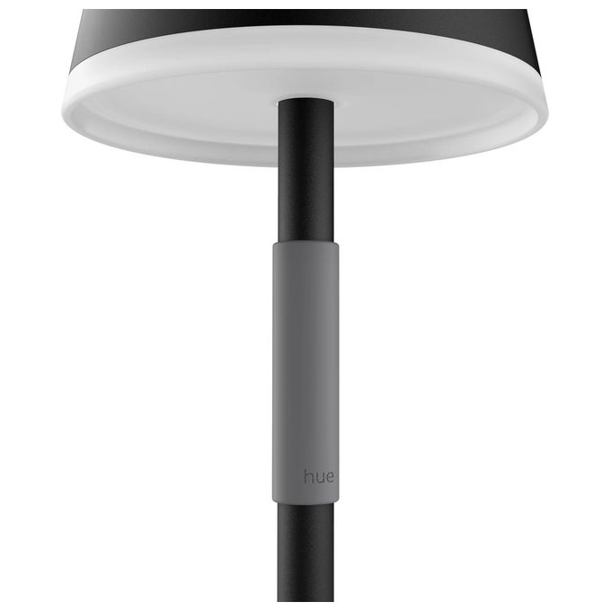 Philips Lampada Smart Hue Go White and Color Ambiance da Tavolo Ricaricabile Nera Wireless