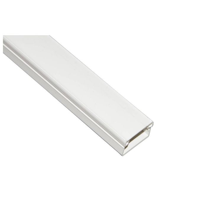 Link canalina passacavi adesiva in pvc mm 25x16 mt 2 con coperchio scorrevole Bianco