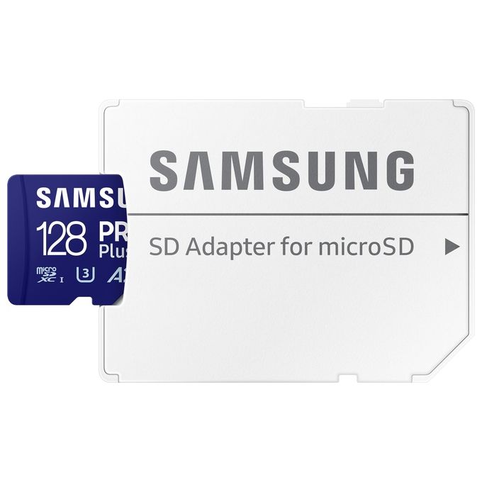 Samsung MB-MD128SA-EU PRO Plus Scheda di Memoria MicroSDXC 128 GB UHS-I U3 V30 A2 180 MB-s colore Blu marino