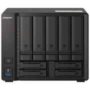 Qnap TS-H973AX-32G NAS Tower 9 Bay AMD Ryzen V1500B 4 Core 32GB DDR4 RAM 10GbE 2.5GbE QuTS hero ZFS colore Nero