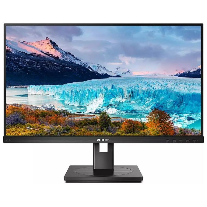 Philips 243S1-00 Monitor PC 23.8'' LED IPS Full HD 1920x1080 75 Hz USB-C Hub Integrato Altoparlanti Pivot Regolazione Altezza colore Nero