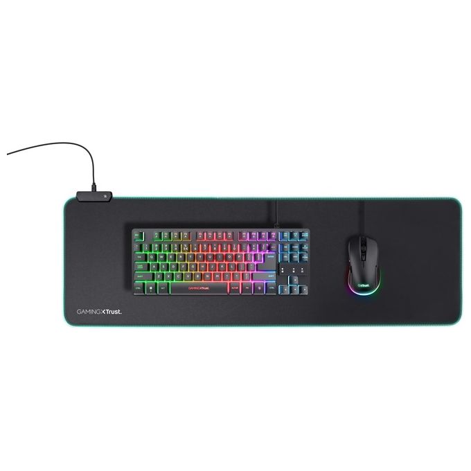 Trust GXT 764 Glide-Flex XXL RGB Tappetino per Mouse Nero