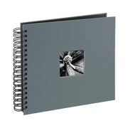 Hama Fine Art Album Fotografico e Portalistino a Spirale Grigio 28x24cm 50 Pagine Nere