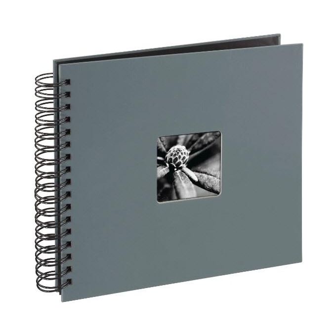 Hama Fine Art Album Fotografico e Portalistino a Spirale Grigio 28x24cm 50 Pagine Nere