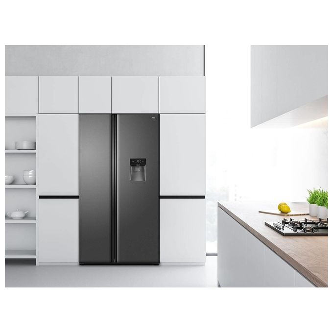 TCL RP503SSF0 Frigorifero Americano 503 L 177 cm Classe F 41 dB Total No Frost Inverter Dispenser Acqua colore Argento
