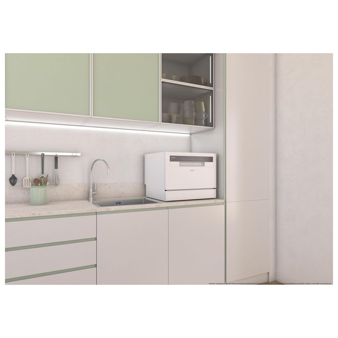 Candy CP 6E51LW RapidO Lavastoviglie Compatta 6 coperti Classe E 51 dB 5 programmi (44x55x50 cm) colore Bianco