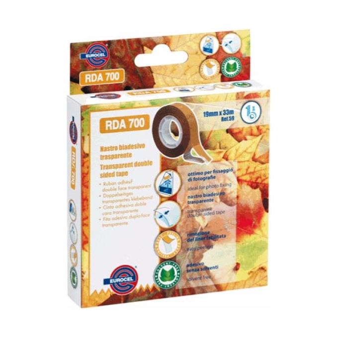 Eurocel Nastro Biadesivo 33mx19mm Trasparente
