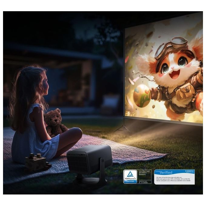 Hisense C2 PRO Videoproiettore Laser 4K UHD 2600 ANSI Lumen Smart VIDAA U7 HDR10+ DTS Virtual X colore Grigio