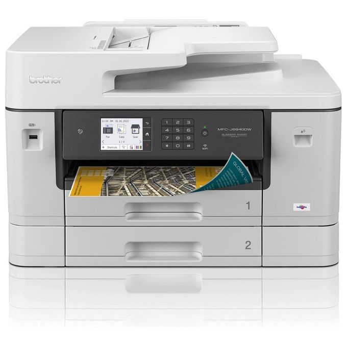Brother MFC-J6940DW Stampante Multifunzione Inkjet A3 4 in 1 Duplex Wi-Fi NFC ADF Doppio Cassetto 1200x4800 DPI colore Grigio Bianco