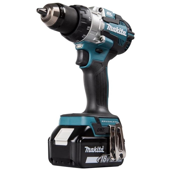 Makita DHP489RTJ LXT Trapano Avvitatore con Percussione Brushless 18V 110Nm 1800 rpm colore Nero Blu