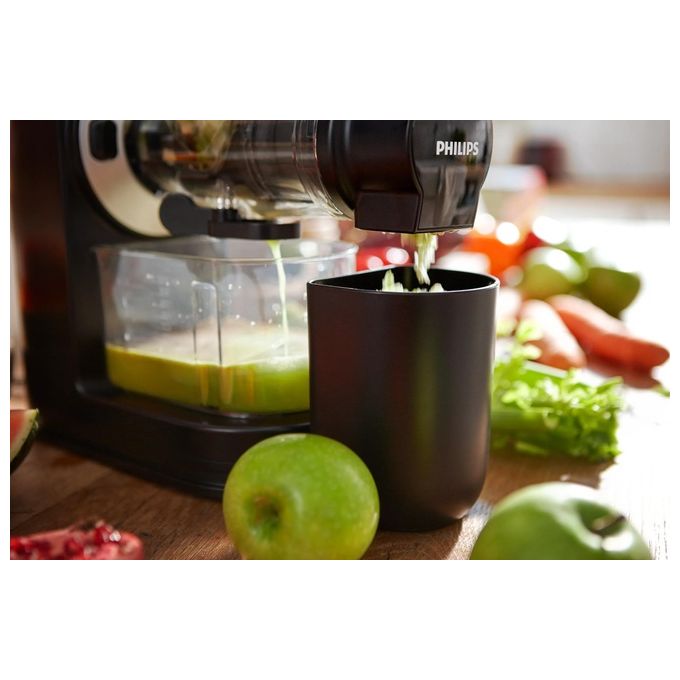 Philips HR1889-70 Viva Collection Estrattore di Succo Slow Juicer 150W Apertura XL 70mm 1L colore Nero