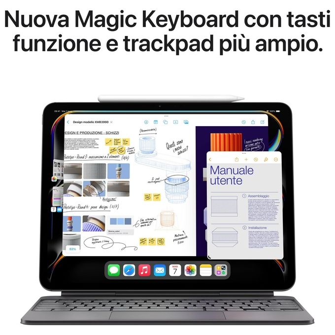 Apple MVX23TY-A iPad Pro 13'' M4 256GB Wi-Fi 6E Ultra Retina XDR OLED colore Nero Siderale