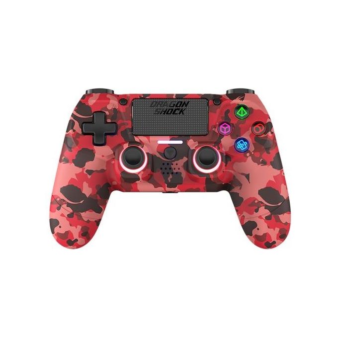 Dragonshock DSCPS4-RC Mizar Gamepad Wireless Bluetooth per PlayStation 4 Touchpad Analogico 620 mAh colore Mimetico Rosso