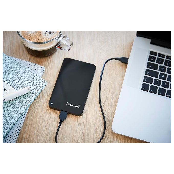 Intenso Hard Disk Esterno USB 3.0 2,5 pollici 500GB con Custodia Nera per Archiviazione Dati