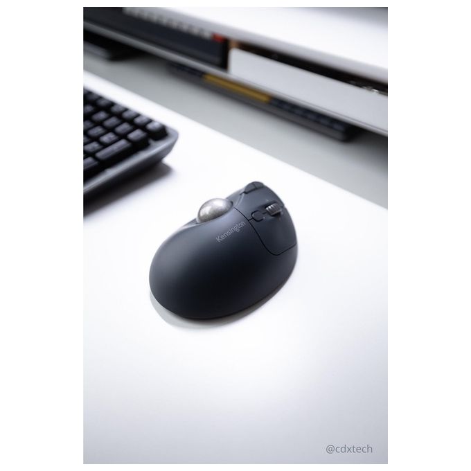 Kensington K72196WW Pro Fit Ergo TB550 Trackball Wireless Bluetooth Ricaricabile 4D Scrolling Batteria Integrata colore Nero