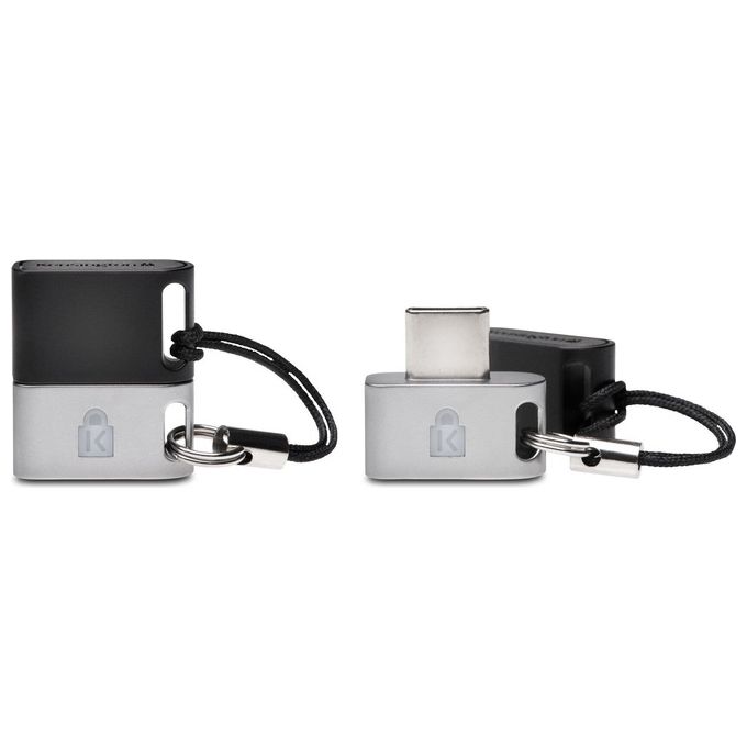 Kensington K64709WW VeriMark Guard USB-C Chiavetta di sicurezza Fingerprint FIDO2 FIDO U2F WebAuthn CTAP2 Biometrica compatibile TAA colore Grigio