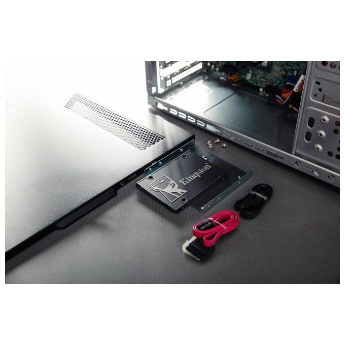 Kingston KC600 SSD, SKC600-256 Gb 2.5'' SATA Rev 3.0, 3D TLC, Crittografia XTS AES a 256-bit