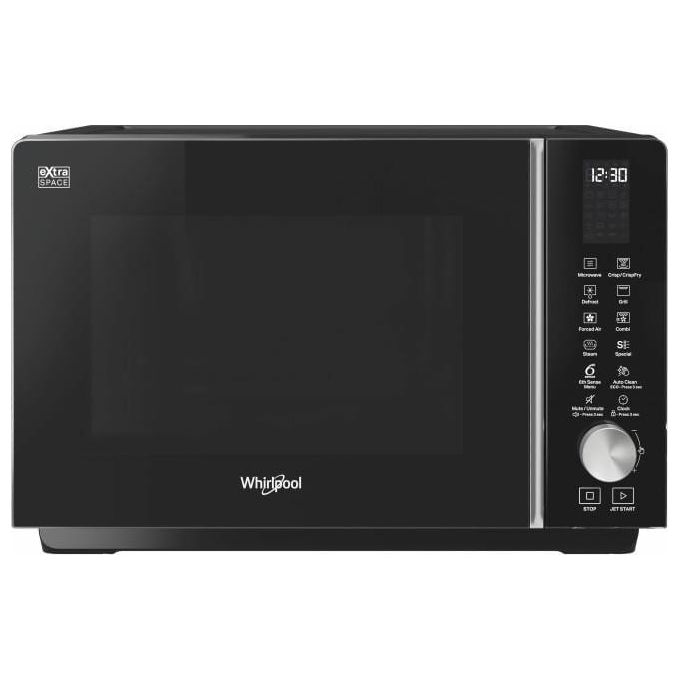 Whirlpool MWF259SB ExtraSpace Forno a microonde Combinato 25 L 800 W Vapore Grill Crisp 6° SENSO colore Nero Argento