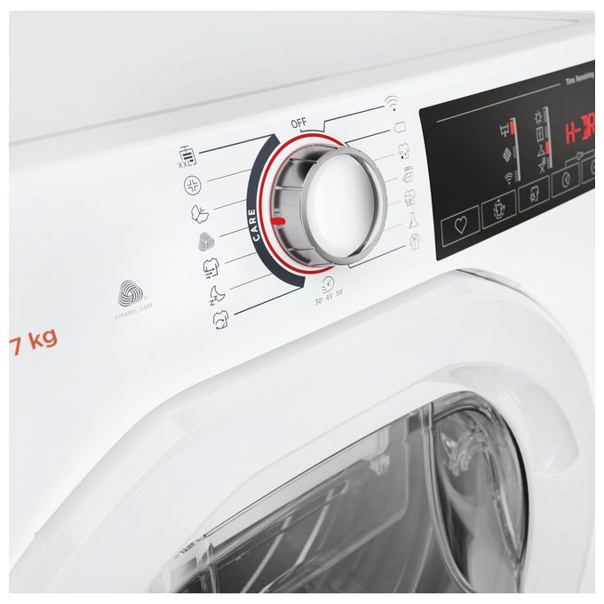 Hoover HR4 H7A2TE-S H-DRY 350 Asciugatrice Pompa di Calore 7 Kg Classe A++ 16 Programmi Wi-Fi Slim (85x48x46,5 cm) colore Bianco