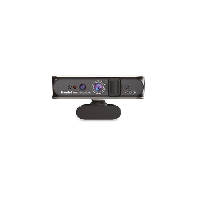 Hamlet HWCAM1080-HE Webcam Full HD 1080p 2 MP con Autofocus e Privacy Cover USB 2.0 colore Nero