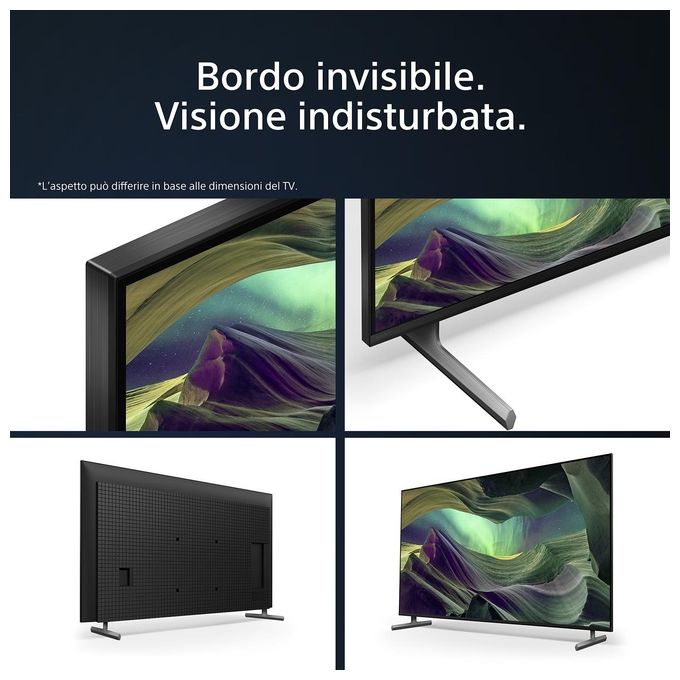 Sony KD55X85LAEP Bravia TV Full Array LED 55'' 4K Ultra HD Google TV HDR Dolby Vision 120 Hz 4 HDMI Wi-Fi colore Nero