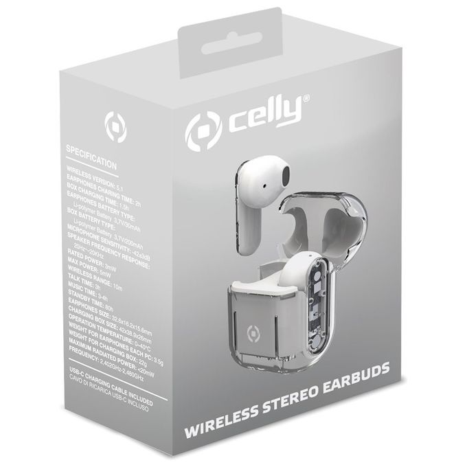 Celly Auricolari True Wireless EarBuds Summer Bianco