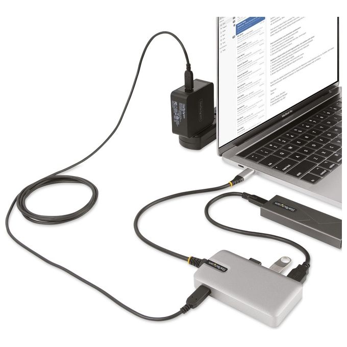 StarTech.com HB31C3A1CDPPD3 Hub USB-C 4 porte 3x USB-A 1x USB-C DP Alt Mode 4K 60Hz 100W PD USB 3.2 10Gbps colore Argento