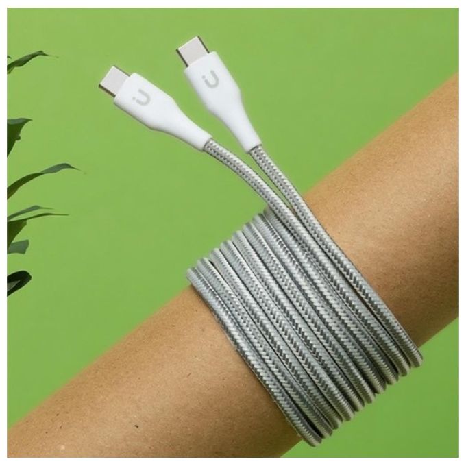 Tunit Cavo Dati Ricarica e Trasferimento Usb-C - Usb-C 240W 2mt Bianco