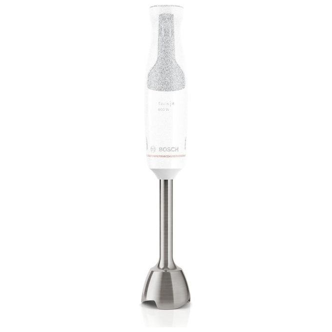 Bosch MSM4W210 Serie 4 ErgoMaster Frullatore a Immersione 600 W 4 Lame Acciaio Inox Impugnatura Ergonomica colore Bianco