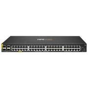HPE JL675A Aruba 6100 Switch gestito 48 porte 10-100-1000 PoE+ 370W 4 porte 1G-10G SFP+ Layer 3 stacking colore Nero