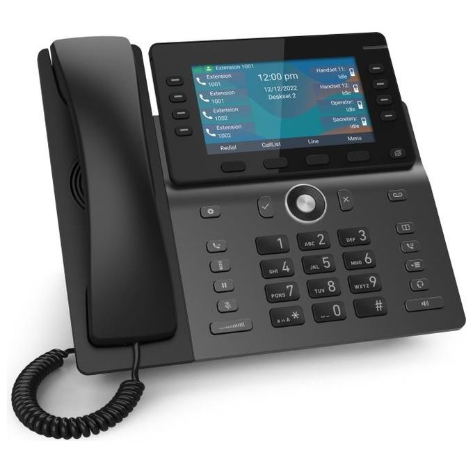 Snom 00004631 M58 Telefono Cordless DECT con Display a Colori da 5 Pollici Bluetooth Integrato 8 Tasti LED Programmabili Provisioning Zero-Touch colore Nero