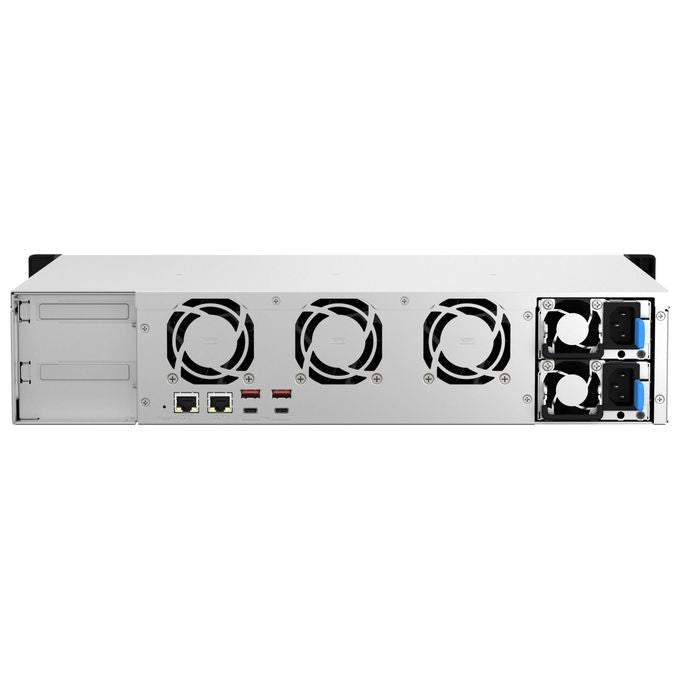 QNAP TS-873AEU-RP-4G TS-873AeU-RP NAS 8 alloggiamenti AMD Ryzen V1500B 4 core 2,2 GHz 4 GB DDR4 QuTS hero colore Nero