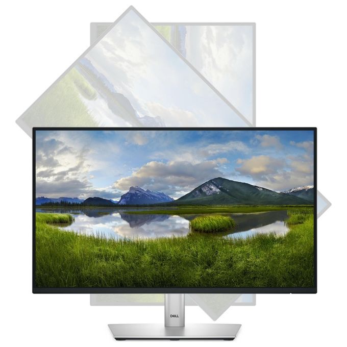 DELL DELL-P2225H P Series Monitor PC 21.5'' 1920 x 1080 Pixel Full HD LCD IPS Antiriflesso Hub USB 3.2 Gen 1 DisplayPort HDMI VESA Regolabile Altezza colore Nero Argento