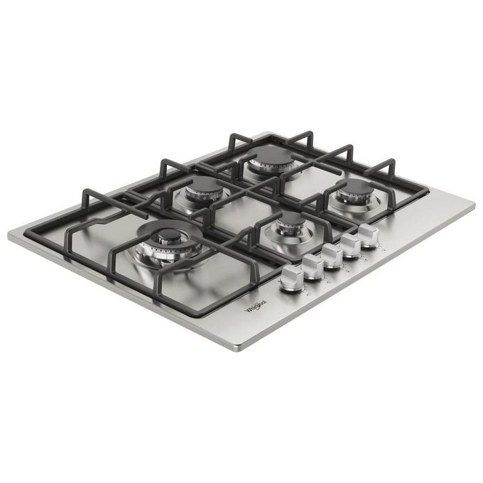 Whirlpool TGML 761 IX R Piano cottura a gas 73 cm 5 fuochi MultiLevel Flame griglie in ghisa colore Inox