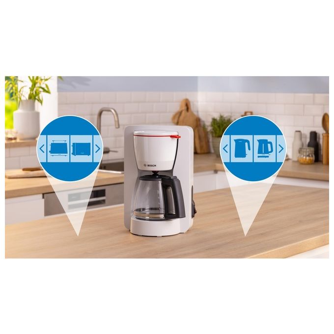 Bosch TKA2M114 Macchina da caffe' Manuale 1,25 L 15 tazze Funzione Mantieni al Caldo colore Rosso 1200