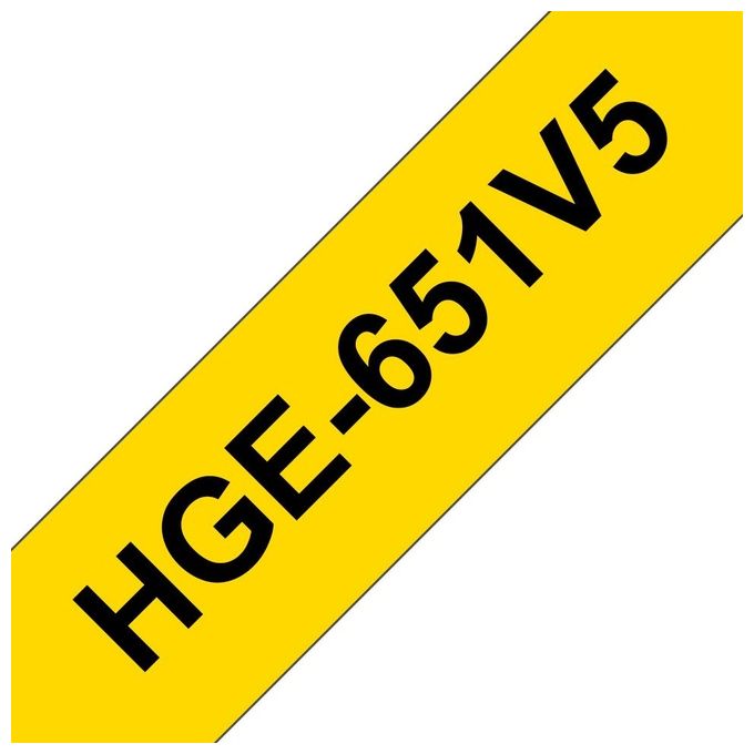Brother Nastro hg da 24mm nero Giallo 5pz