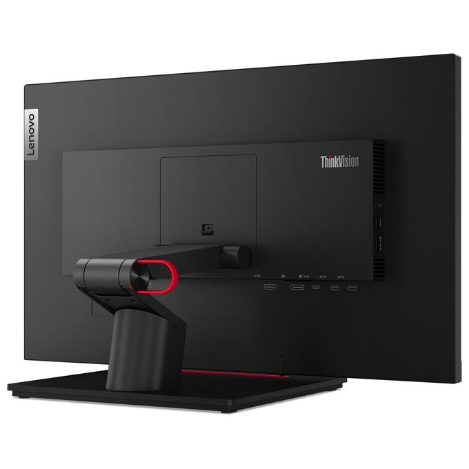 Lenovo 62C5GAT1EU ThinkVision T24t-20 Monitor Touch 23.8'' IPS Full HD 1920x1080 10 Punti USB-C HDMI DisplayPort colore Nero