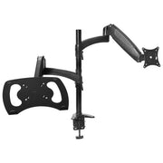 Trust 25337 Mara Braccio per Monitor e Laptop Supporto Ergonomico Doppio per Schermi fino a 32'' e Laptop fino a 17'' Vesa 75 100 Regolabile in Altezza con Molla a Gas colore Nero
