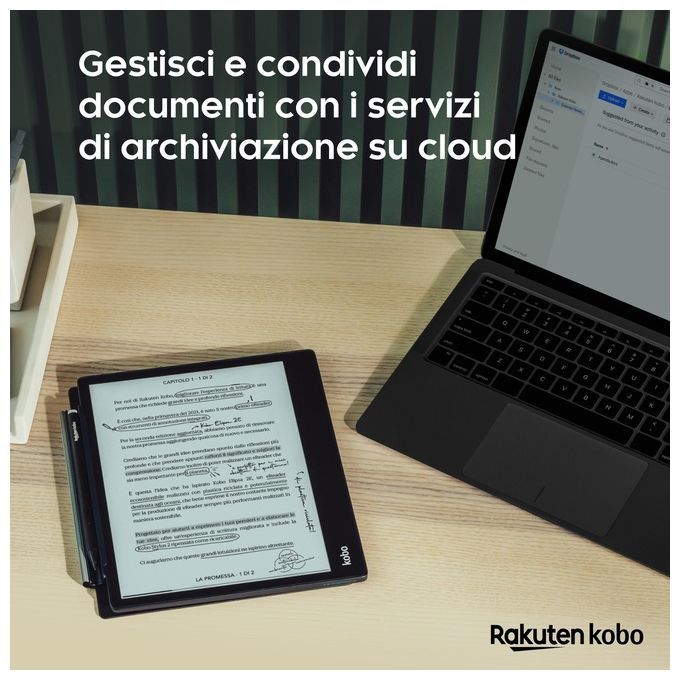 Kobo N605-KU-BK-K-BU Elipsa 2E eReader Touch 10,3'' E Ink 32 GB Wi-Fi Bluetooth Stylus 2 inclusa colore Nero