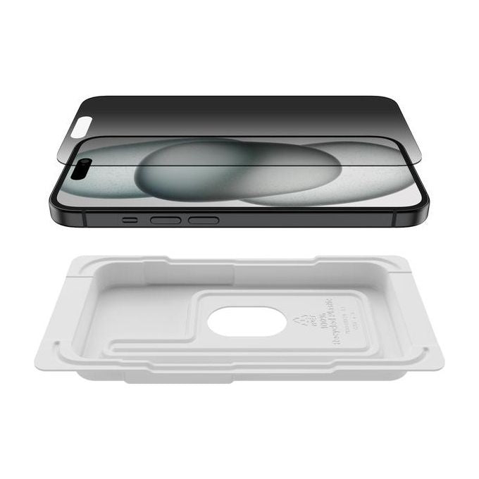 Belkin Vetro Tempered Glass Antimicrobico Privacy per iPhone 15-14 Pro