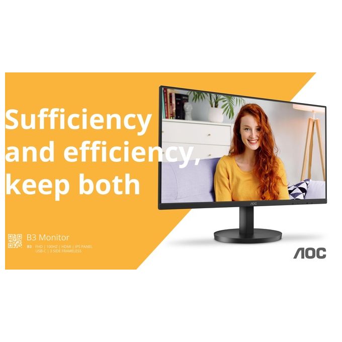 AOC U27B3M Monitor PC 27'' 4K UHD VA 3840x2160 60 Hz HDR10 AdaptiveSync 2x HDMI 2.0 DisplayPort 1.4 Altoparlanti colore Nero