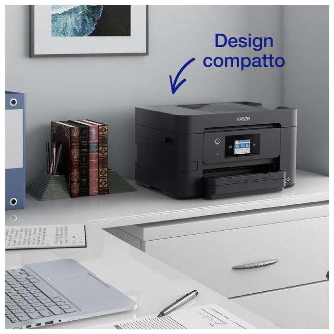 Epson WF-3825DWF WorkForce Pro Stampante Multifunzione Inkjet A4 21 ppm WiFi Direct ADF Touchscreen 6.8 cm colore Nero