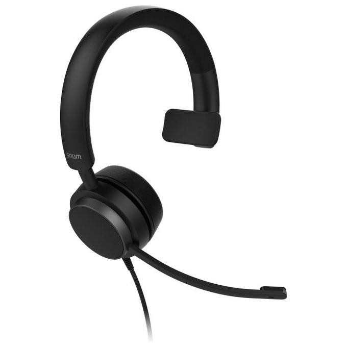 SNOM A310M Auricolare Cablato Monoaurale con Attacco QD e Spina RJ9 Microfono con Cancellazione del Rumore Leggero Comfort Prolungato colore Nero