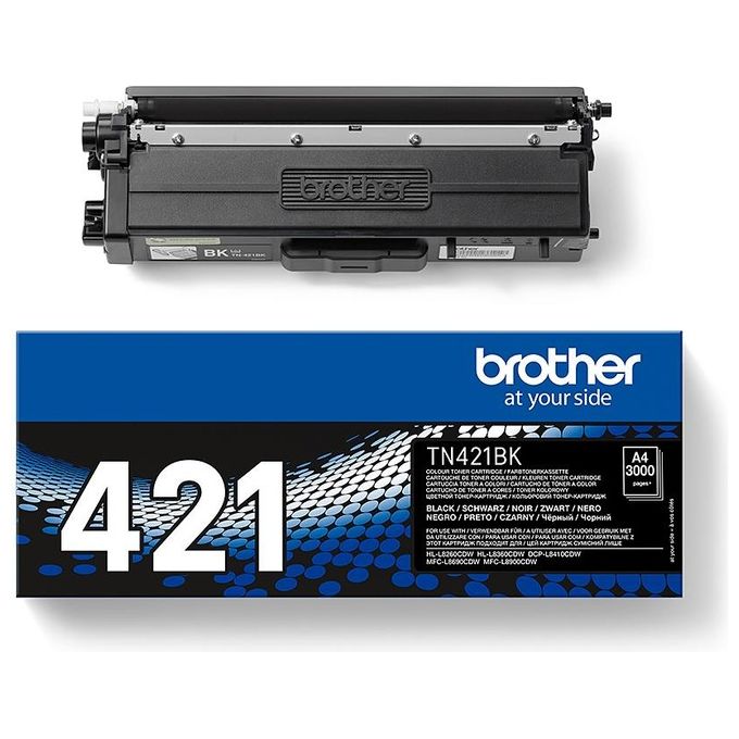 Brother TN421BK Toner nero 3.000pg per Hl-l8260cdw-l8360cdw-dcp-l8410cdw MFC-l8690cdw-l8900cdw