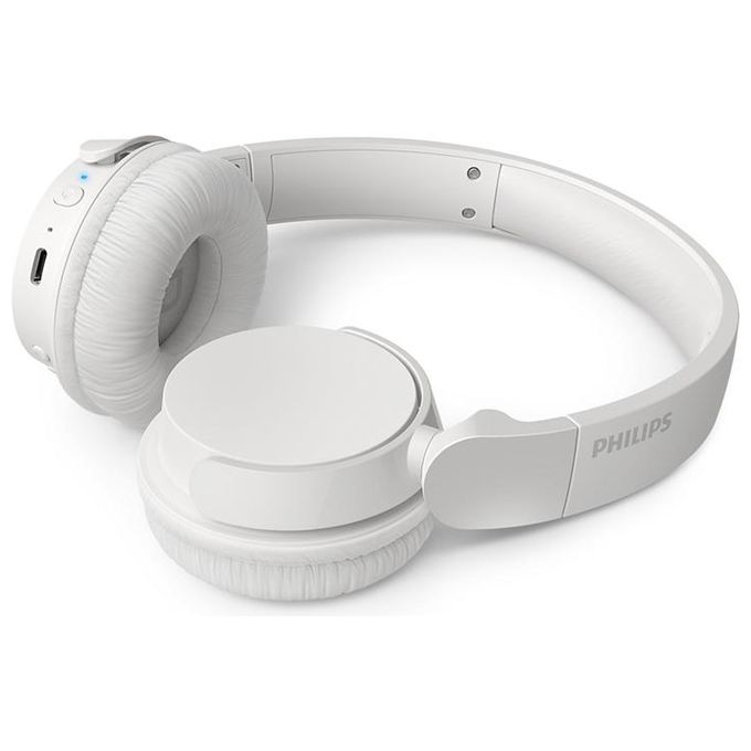 Philips TAH4209WT-00 Serie 4000 Cuffie a Padiglione Wireless Bluetooth 5.3 55 ore Microfono Integrato colore Bianco