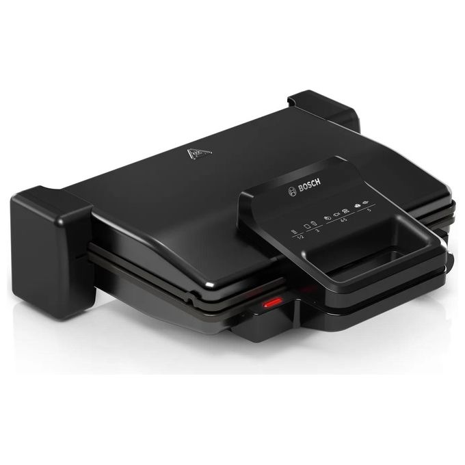 Bosch TCG3323 Bistecchiera Elettrica 2000 W 3 Posizioni Cottura Piastre Alluminio Antiaderente Rimovibili Termostato Regolabile colore Nero