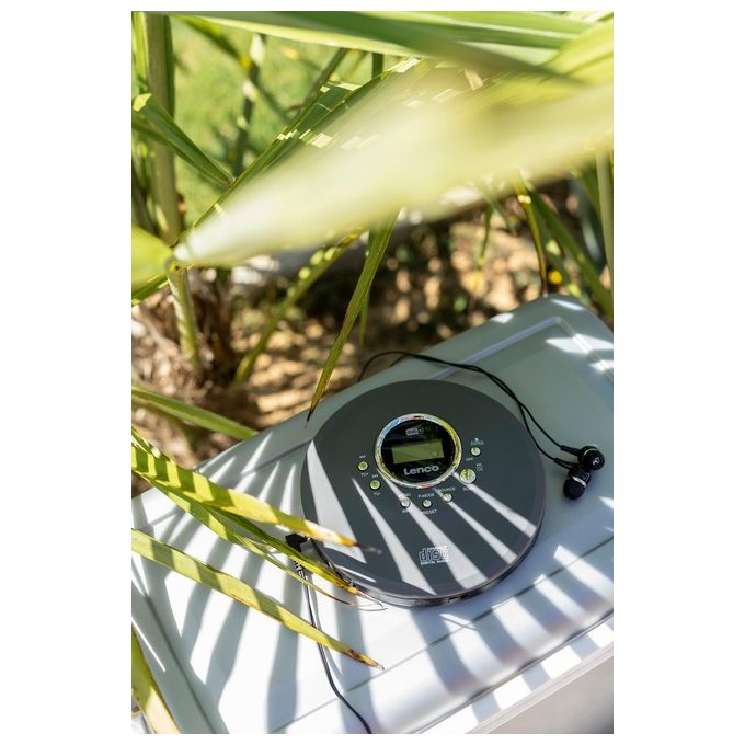Lenco CD-400GY Lettore CD Portatile con Radio DAB+ FM Supporto MP3 Autonomia fino a 8 ore colore Antracite