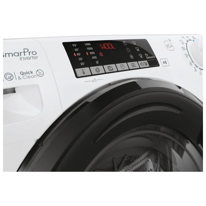 Candy Smart Pro Inverter CSO4474TWMB6-1-S Lavatrice Slim a carica frontale 7 kg 1400 giri-min Classe A con Vapore e Wi-Fi colore Bianco